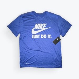 Nike Men's T-Shirt SportswearJust Do it Logo Turquoise Size: L New With Tags